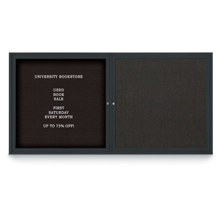 United Visual Products Corkboard, 60"x36", Rubber/Satin UV405PLUS-SATIN-RUBBER